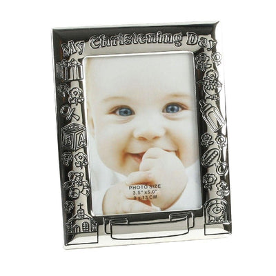 3.5" X 5" - SILVER PLATED MY CHRISTENING DAY PHOTO - R. Mc Cullagh Jewellers