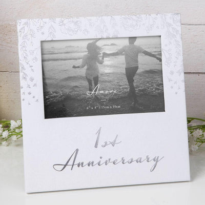 6" X 4" - AMORE BY JULIANA® PHOTO FRAME - 1ST ANNIVERSARY - R. Mc Cullagh Jewellers
