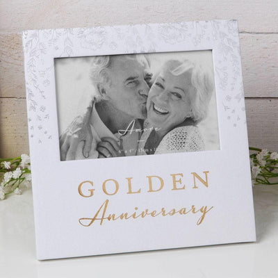 6" X 4" - AMORE BY JULIANA® PHOTO FRAME - GOLDEN ANNIVERSARY - R. Mc Cullagh Jewellers