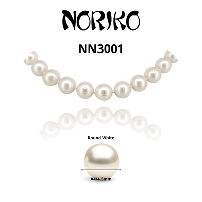Noriko Pearl - AAA Round Pearl Necklace 9ct Gold Catch - R. Mc Cullagh Jewellers