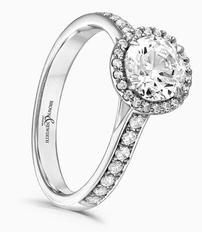 Platinum halo engagement ring - R. Mc Cullagh Jewellers