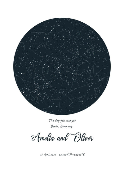 Poster - Star Map with Shapes - R. Mc Cullagh Jewellers
