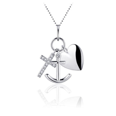 Sterling Silver pendant, Faith hope & Charity - R. Mc Cullagh Jewellers