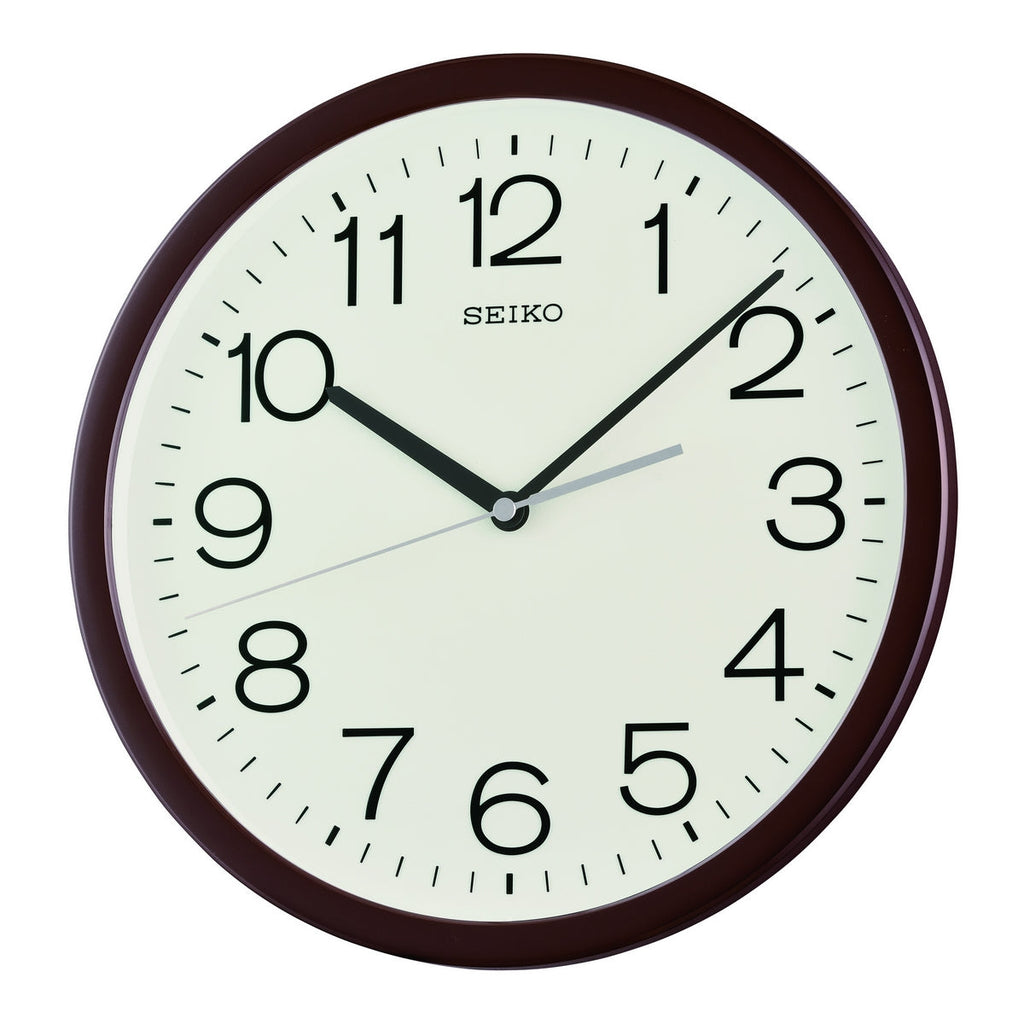 Orologio Da Parete Seiko Clocks QXA342T, Plastica Nera, 45,5 Cm, Movimento Al Quarzo Con Secondi Continui - 3