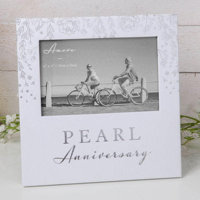 6" X 4" - AMORE BY JULIANA® PHOTO FRAME - PEARL ANNIVERSARY - R. Mc Cullagh Jewellers