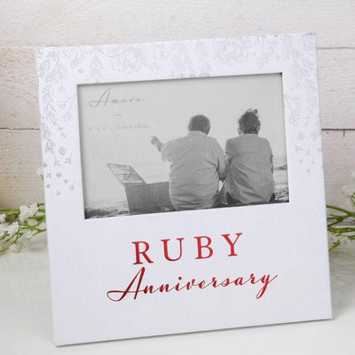 6" X 4" - AMORE BY JULIANA® PHOTO FRAME - RUBY ANNIVERSARY - R. Mc Cullagh Jewellers