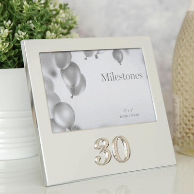 6" X 4" - MILESTONES BIRTHDAY FRAME WITH 3D NUMBER - 30 - R. Mc Cullagh Jewellers