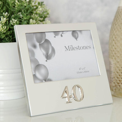 6" X 4" - MILESTONES BIRTHDAY FRAME WITH 3D NUMBER - 40 - R. Mc Cullagh Jewellers