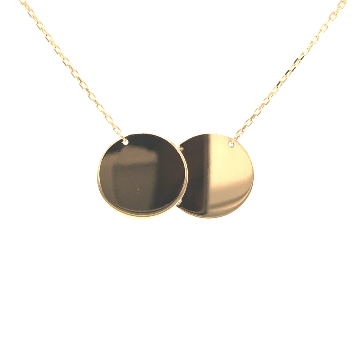 9ct yellow gold double disc pendant – R. Mc Cullagh Jewellers