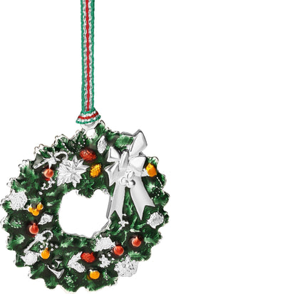 Christmas Wreath with Bow Hanging Decoration - R. Mc Cullagh Jewellers