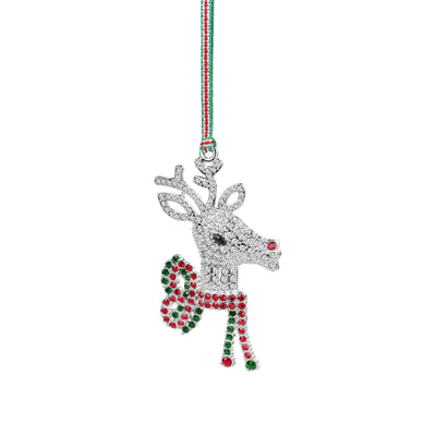 Reindeer with Bow Hanging Decoration - R. Mc Cullagh Jewellers