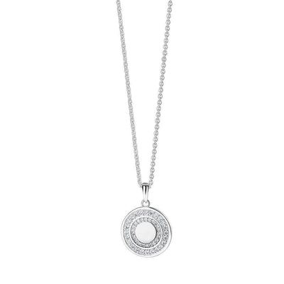 Circular Pendant with Clear Stones - R. Mc Cullagh Jewellers