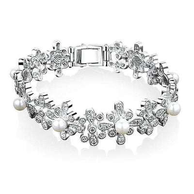 Floral Pearl Beaded Bracelet - R. Mc Cullagh Jewellers