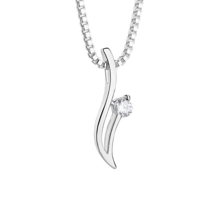 Floral Pendant Clear Stone - R. Mc Cullagh Jewellers