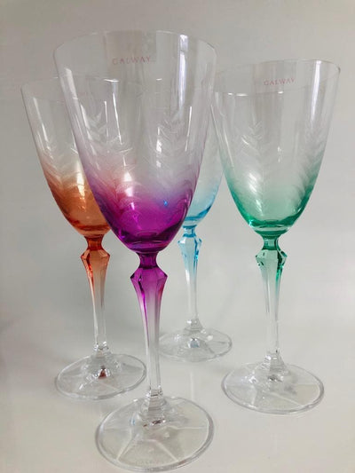 Galway Crystal Fern Goblet party pack x4 - R. Mc Cullagh Jewellers