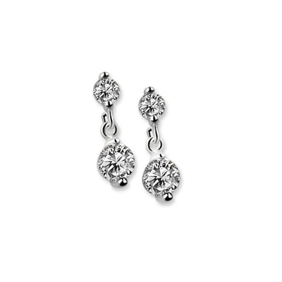 JC2650 Drop Earrings Clear Stone - R. Mc Cullagh Jewellers
