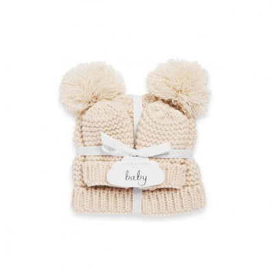 Katie Loxton BABY HAT AND MITTENS SET | CREAM - R. Mc Cullagh Jewellers