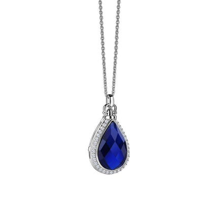 Locket with Sapphire Blue Stone - R. Mc Cullagh Jewellers