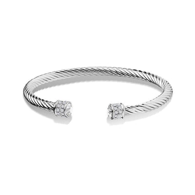 Rope Style Bracelet Clear Stones - R. Mc Cullagh Jewellers