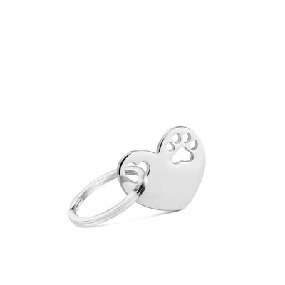 Silverplate Paw Print Keyring - R. Mc Cullagh Jewellers
