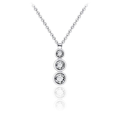Sterling Silver CZ Rubover 3 drop pendant - R. Mc Cullagh Jewellers