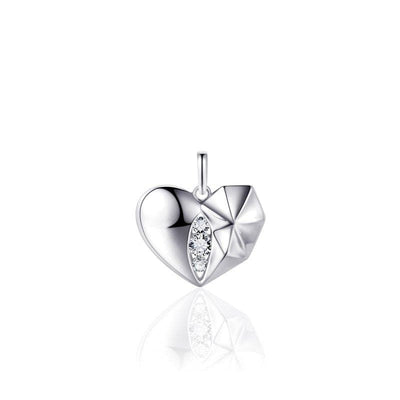 Sterling Silver heart cz pendant - R. Mc Cullagh Jewellers