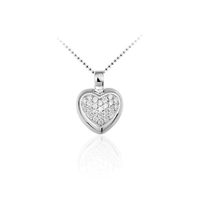 Sterling Silver heart cz pendant - R. Mc Cullagh Jewellers