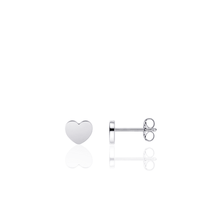 Sterling Silver heart earring White, Rose & Yellow - R. Mc Cullagh Jewellers