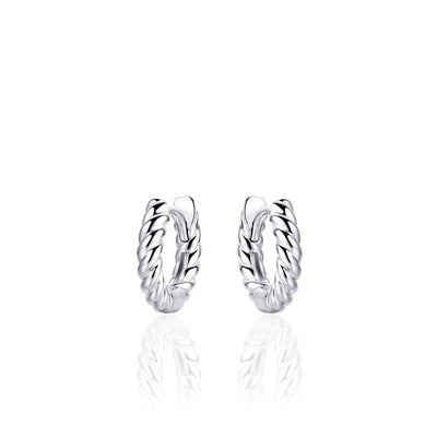 Sterling Silver Hoops Twisted - R. Mc Cullagh Jewellers