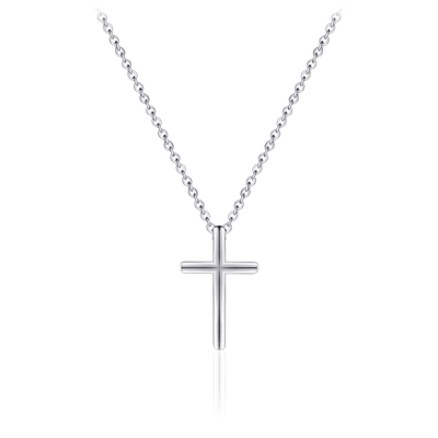 Sterling Silver polished cross pendant 12mm - R. Mc Cullagh Jewellers