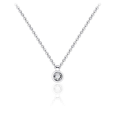 Sterling Silver rubover solitaire pendant 5mm - R. Mc Cullagh Jewellers