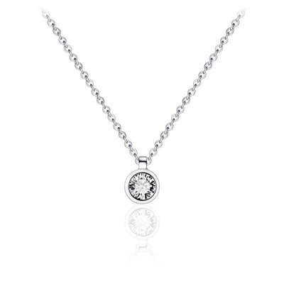 Sterling Silver rubover solitaire pendant 6mm - R. Mc Cullagh Jewellers