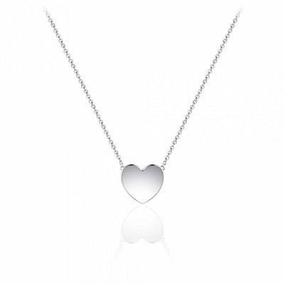 Sterling Silver small heart pendant 7mm. Yellow, Silver or Rose - R. Mc Cullagh Jewellers