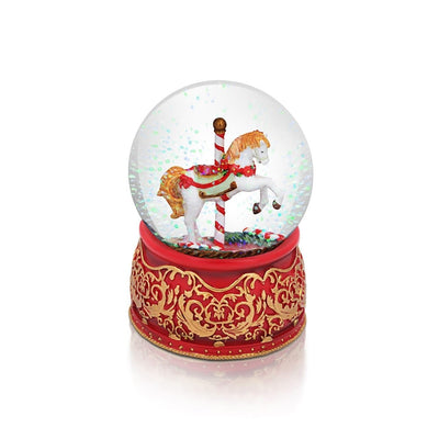 Tipperary Crystal Christmas Carousel Snow Globe - R. Mc Cullagh Jewellers