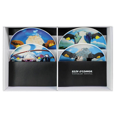 Tipperary Crystal Eoin O Connor Set Of 4 Biscuit Plates - R. Mc Cullagh Jewellers
