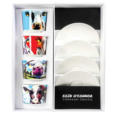 Tipperary Crystal Eoin O Connor Set Of 4 Cappuccino Cups - R. Mc Cullagh Jewellers